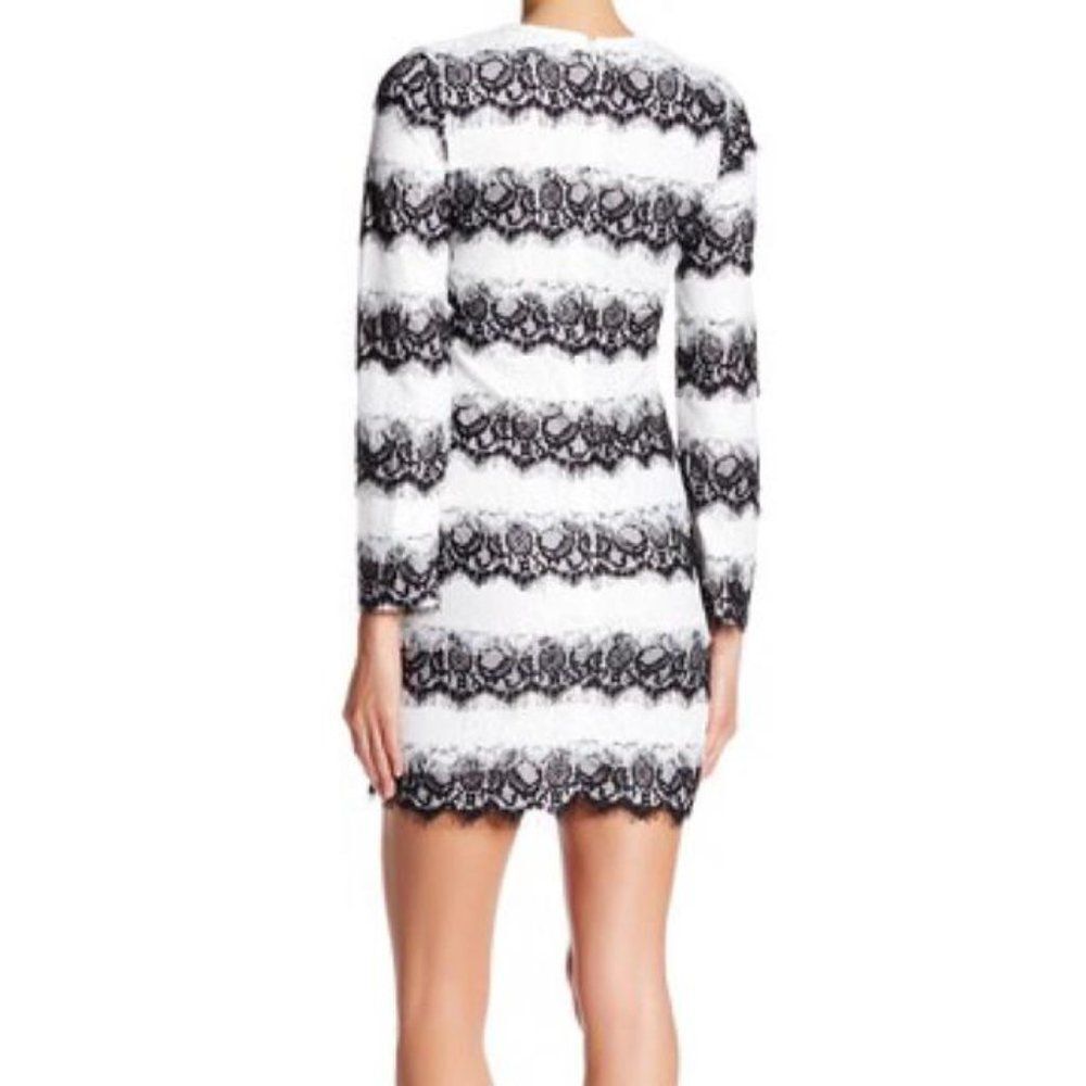 NSR Napean Sea RD Striped Black/White Lace Dress-Size M